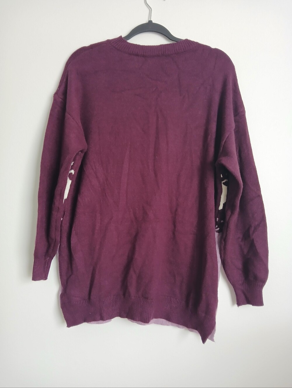 Bloom Chic Sweater Cats Purple Plum Size 12 - Picture 7 of 9